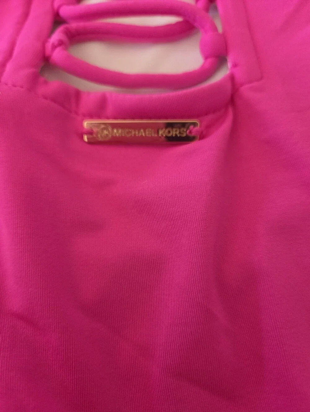 Michael Kors Hot Pink Scoop One-Piece Swimsuit